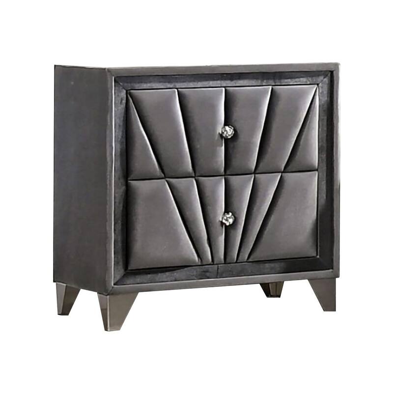 Gray 2 Drawer 18.13 in. W Nightstand with Sturdy Hardware and Ample Storage
