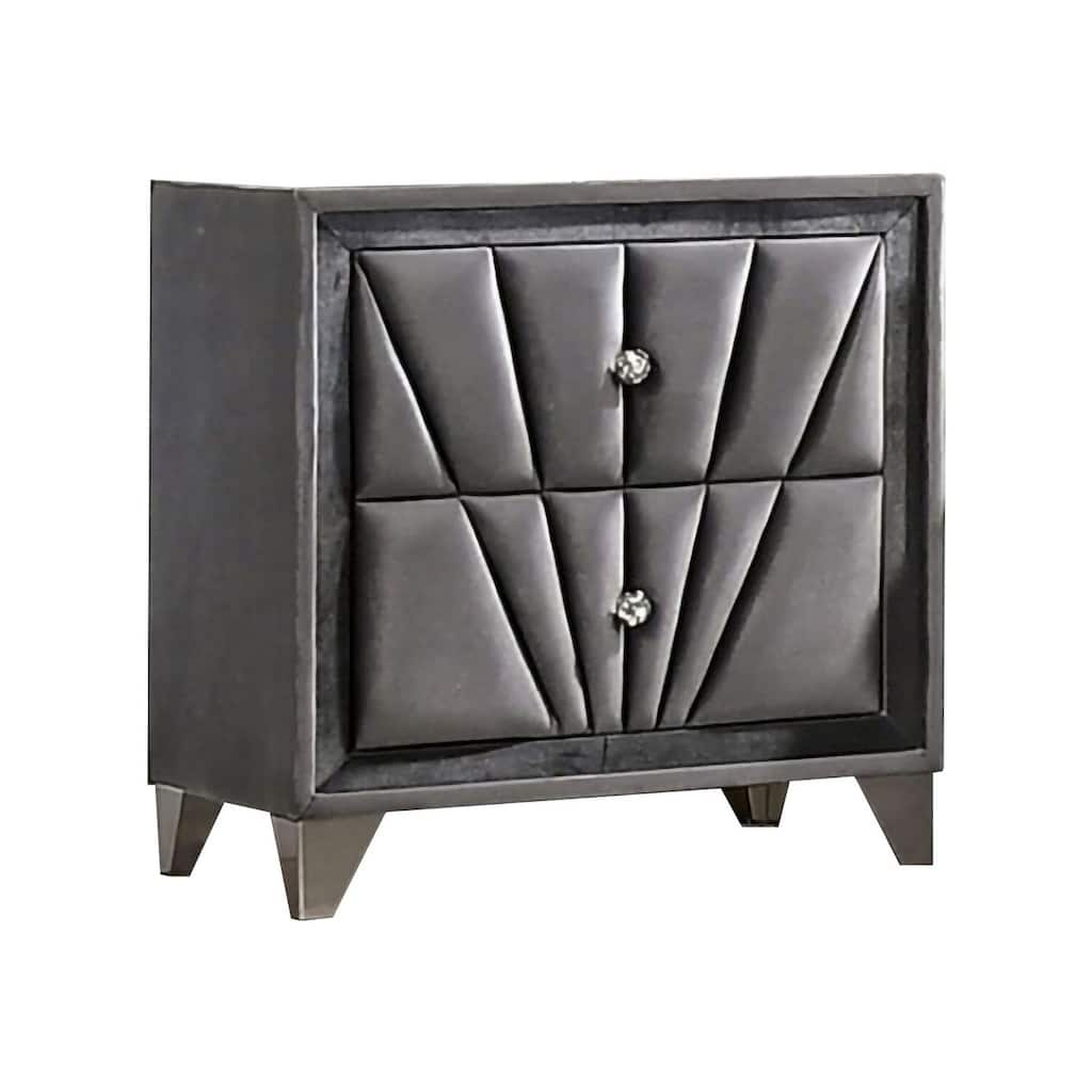 Gray 2 Drawer 18.13 in. W Nightstand with Sturdy Hardware and Ample Storage