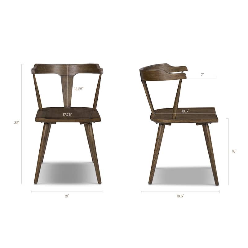 Poly & Bark Enzo Solid Oak Wood Dining Chair