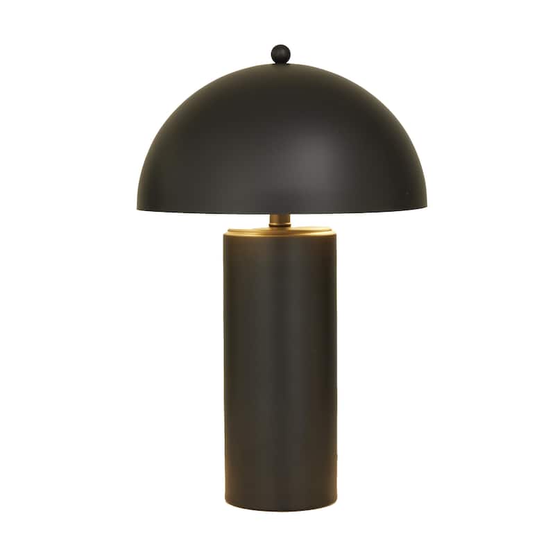 Gold or Black Metal Room Accent Lamp with Dome Shade