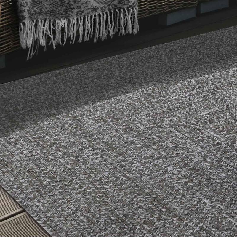 Superior Modern Rustic Bohemian Reversible Multi-Tone Braided Indoor Outdoor Area Rug