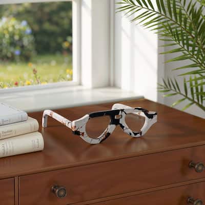 Stone Decorative Eyewear Design Sculpture Trendy Valencia Design - 9" x 8" x 3"