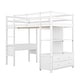 preview thumbnail 16 of 28, Twin Size Loft Bed with Built-in Desk with Two Drawers,Shelves,Multifunctional Loft Bed with Storage