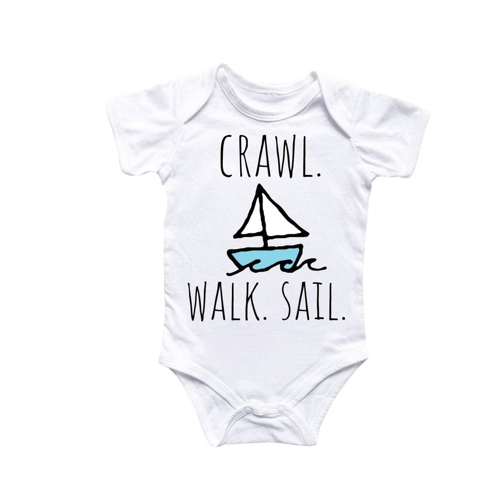 Sailboat Sailor Boat - Baby Boy Girl Clothes Infant Bodysuit Funny Cute Newborn