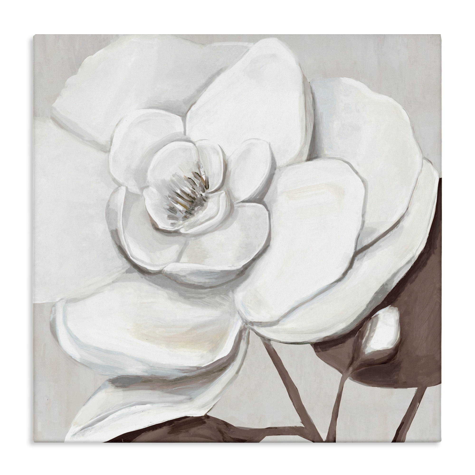 Stupell Elegant White Blooms Canvas Wall Art Design By Hannah Dawson