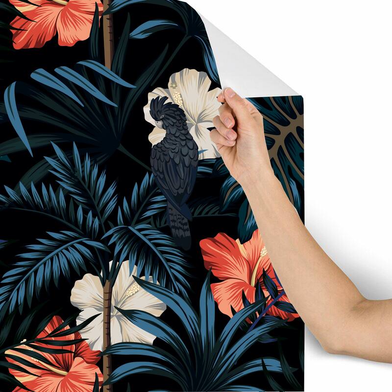 Hawaiian Tropical Parrot Peel and Stick Wallpaper - 10’ft H x 24’‘inch