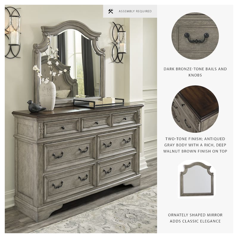 Signature Design by Ashley Lodenbay Gray/Brown Dresser and Mirror