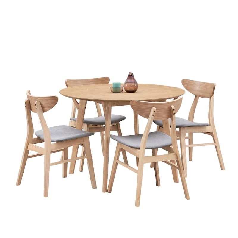 42.01" Modern Round Dining Table, Wooden Table Seats 4, Suitable for Apartment, Living Room, Dining Room, and Patio