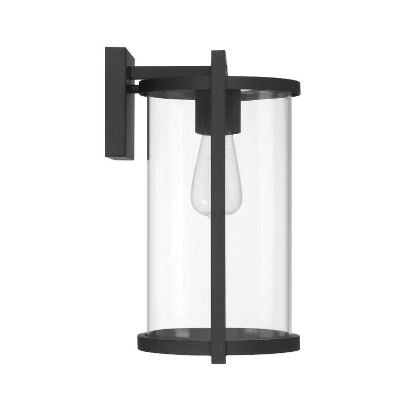 Hunter Astwood Outdoor WeatherMax Black Wall Light - Transitional, Modern - Front Porch, Patio, Garage - Corrosion Resistant!