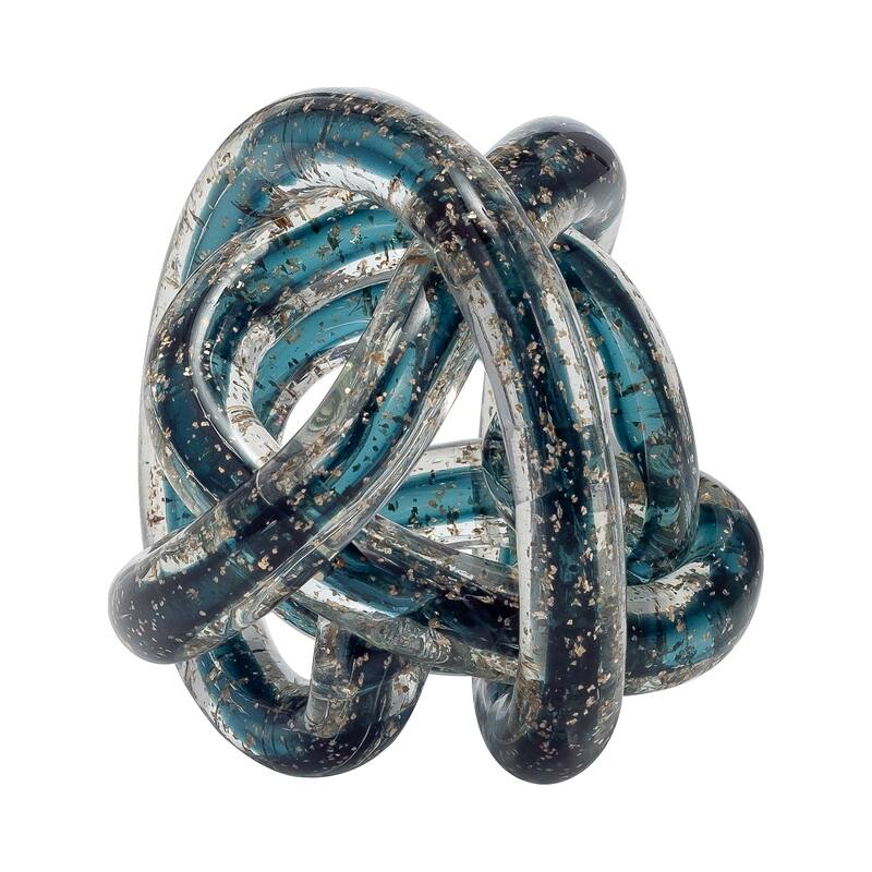 Sagebrook Home Sculptural Glass Abstract Knot, Decorative Objects, Home Accent Piece