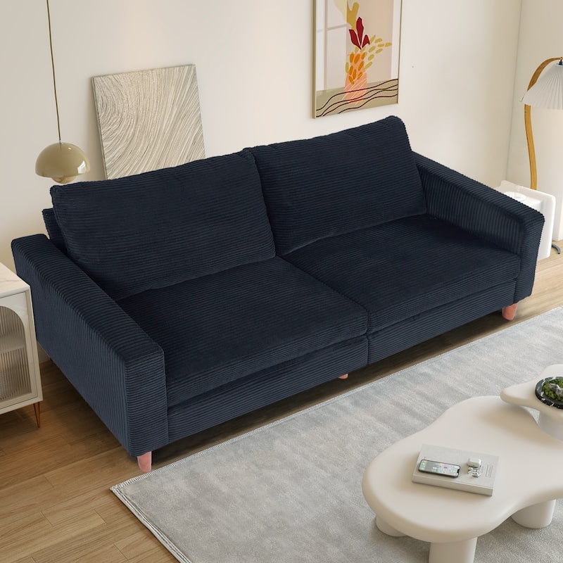 82.7" Sofas for Living Room, Comfy Love Seat Couches, Corduroy Loveseat Sofa,, Easy Assembly for Small Spaces