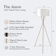 preview thumbnail 3 of 10, Brightech Jaxon 60 in. Antique Brass Mid-Century Modern LED Super Bright Floor Lamp with White Fabric Drum Shade