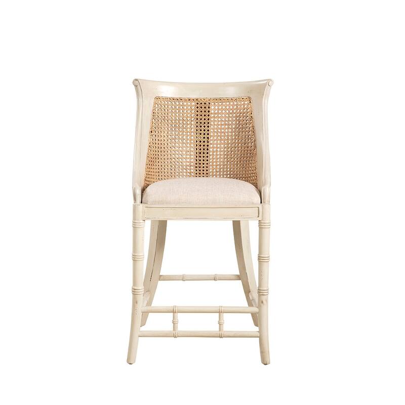 Furniture Classics Wood Cream Spoonback Counter Barstool