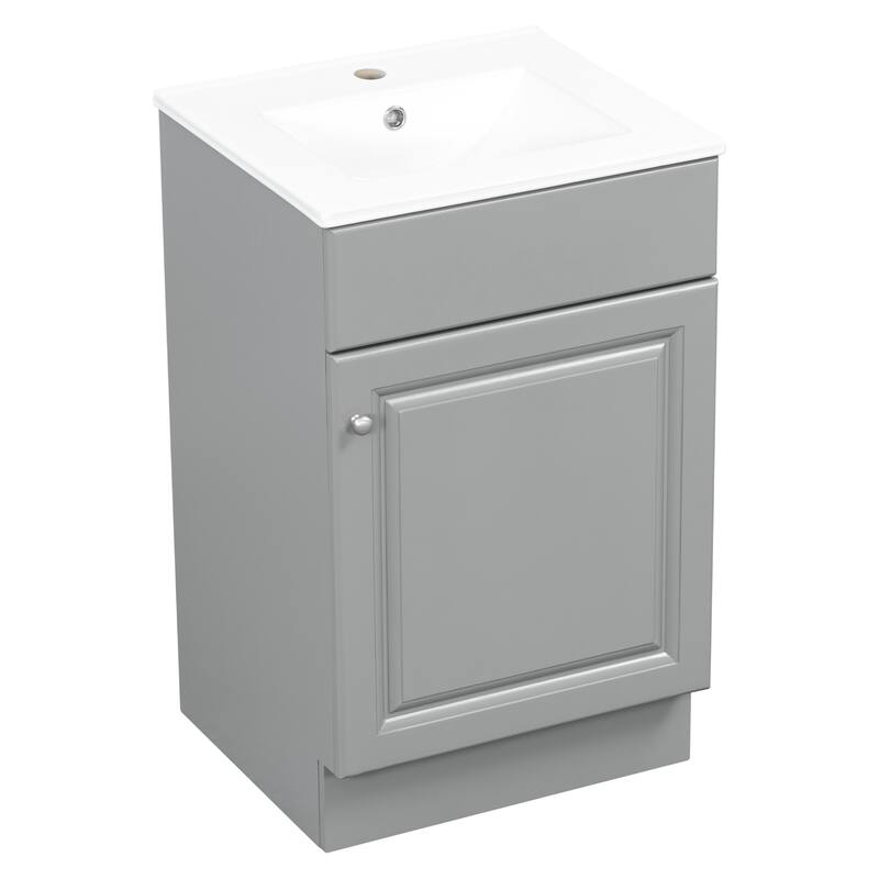 Christopher Knight Home - Ethan 20" Bathroom Wooden Vanity with Sink and Storage Cabinet