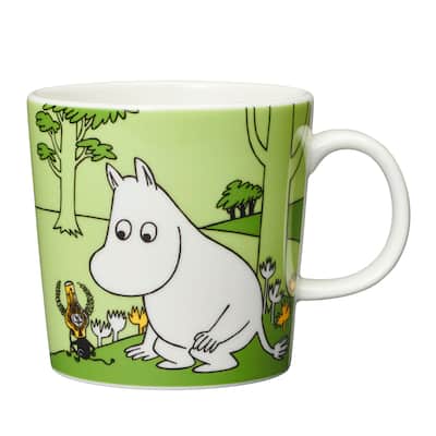 Moomin by Arabia Mug 10oz Moomintroll Grass-green