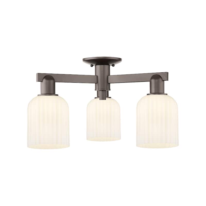 Innovations Lighting Downtown Urban - Bridal Veil - 3 Light 23" Semi-Flush Mount Light
