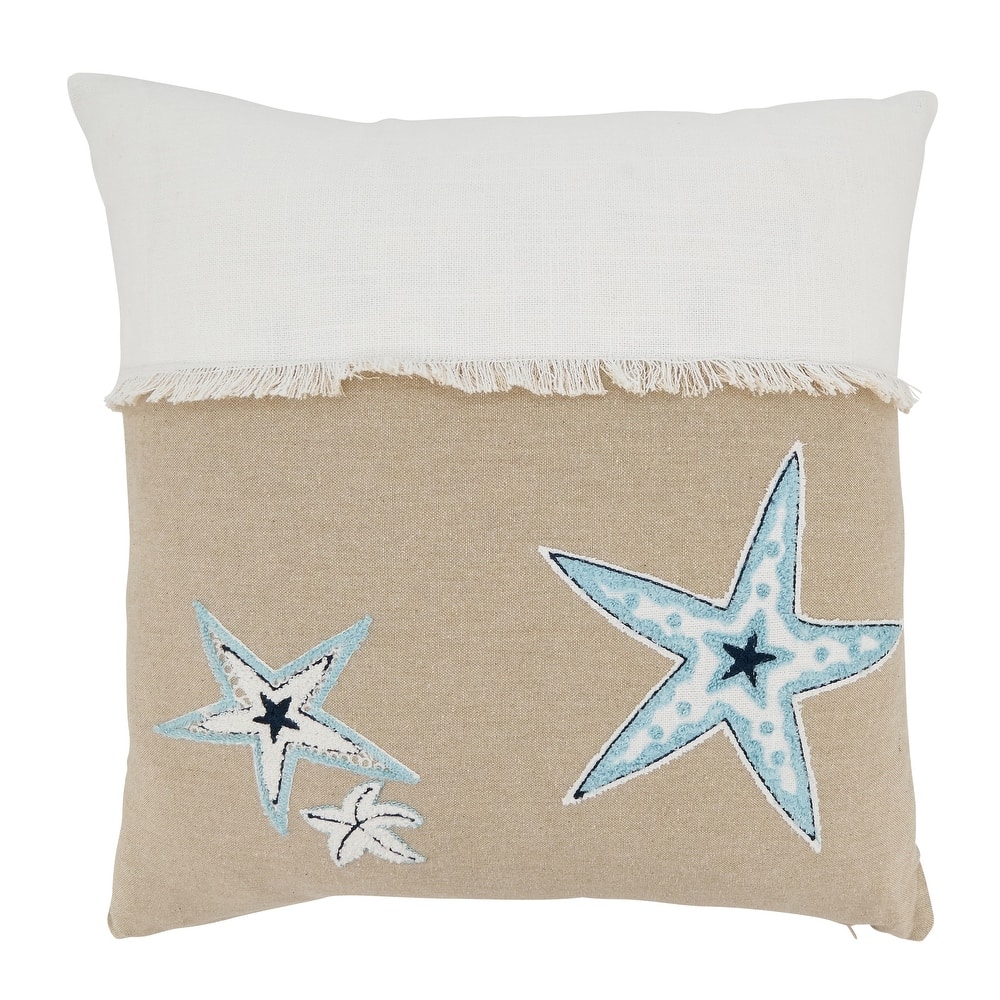 Ocean Breeze Starfish Throw Pillow