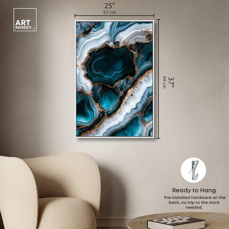 Teal Tectonic I Canvas by Art Remedy