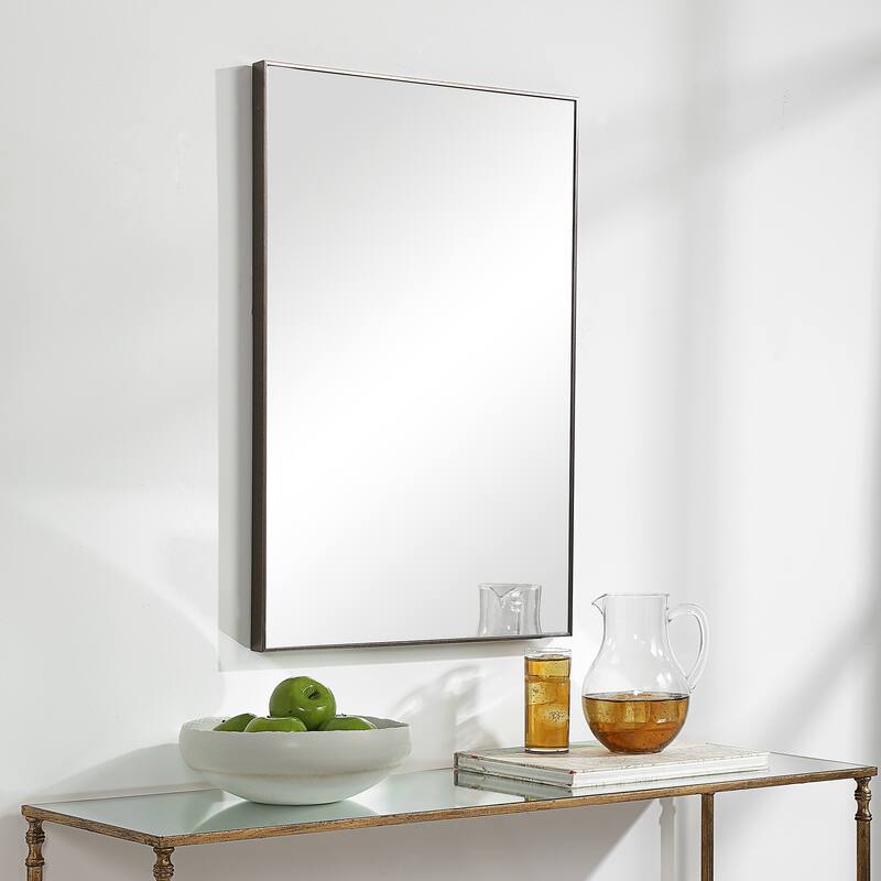 Copper Grove Thin Framed Rectangular Wall Mirror
