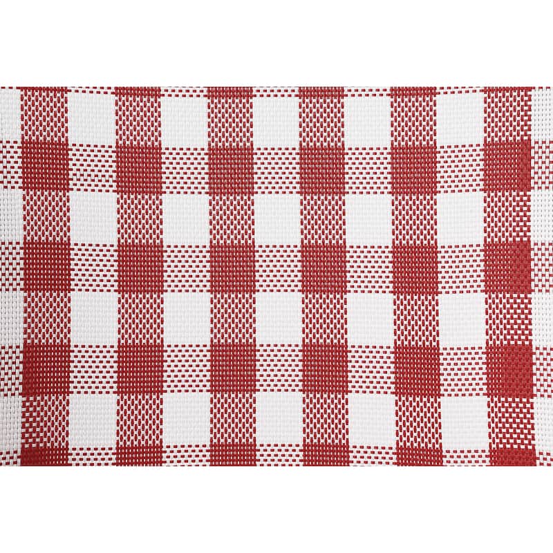 Lidi Classic Country Plaid Patio Dining Arm Chairs by Furniture of America