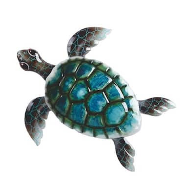 Q-Max 11"W Sea Turtle Wall Plaque Marine Life Home Decoration