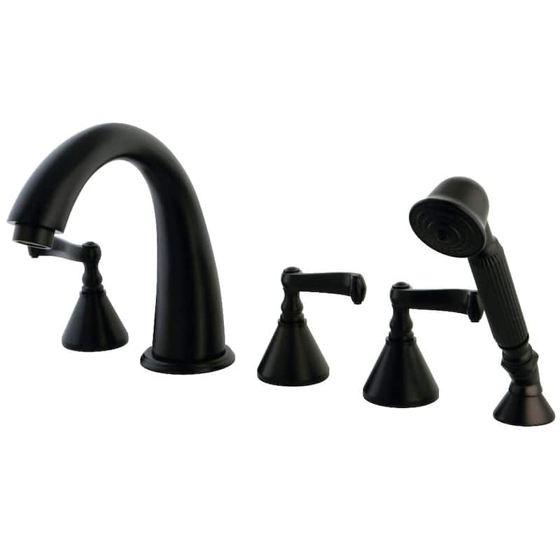 Kingston Brass Deck Mounted Roman Tub Filler with Diverter - Includes