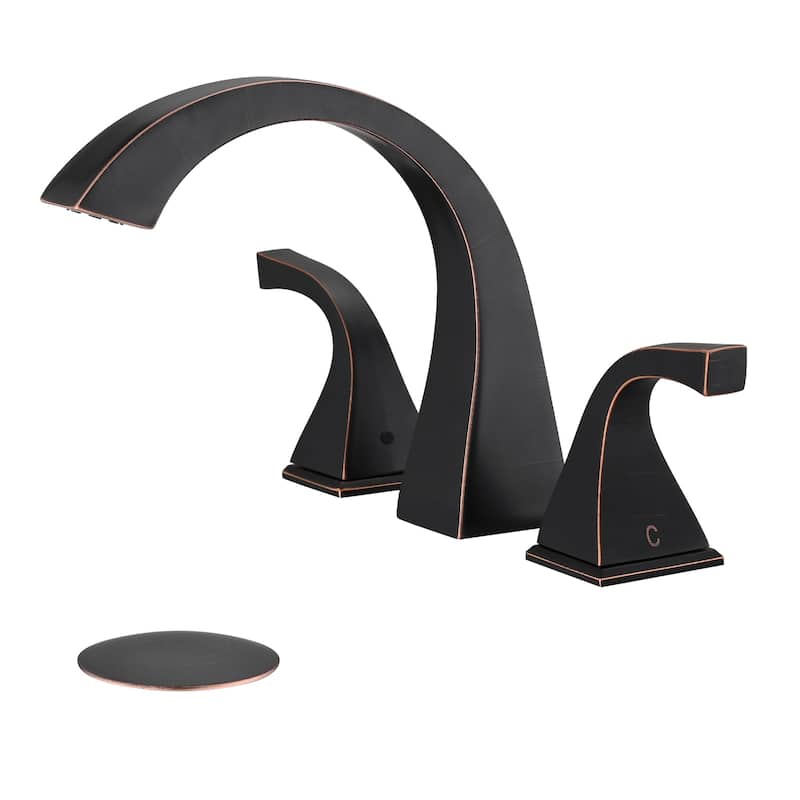 Vanityfair Double Handles Widespread Bathroom Faucet with Drain Assembly