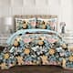 The Curated Nomad Chorro 3-piece Quilt Set - Black & Blue - King