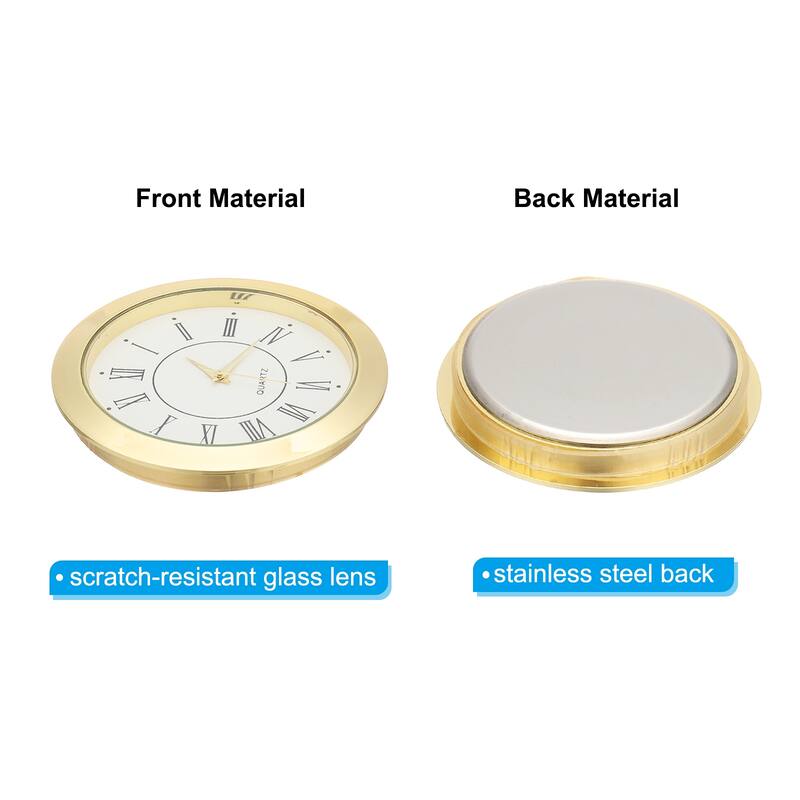 2-1/8 Inch 55mm Quartz Roman Clock Insert, 2Pcs Fit 45mm/1.77 Inch