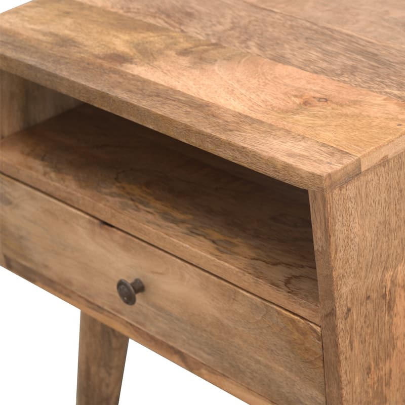 HomeRoots 23" Natural Solid Wood One Drawer Nightstand