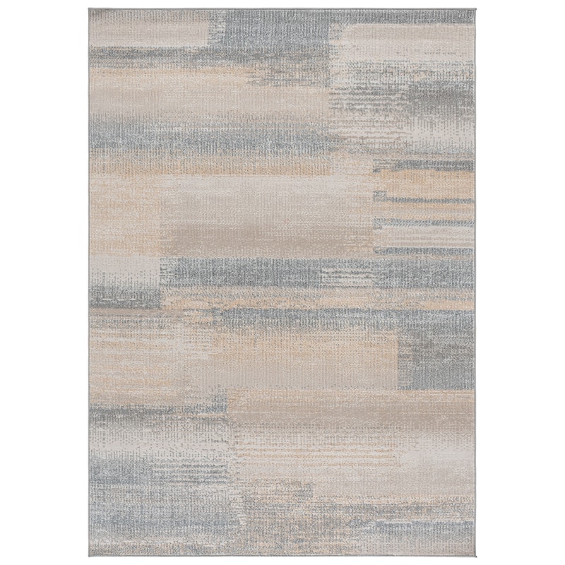 SAFAVIEH Blair Machine Washable Akkie Slip Resistant Contemporary Rug - 5'3" x 7'6" - Grey/Beige