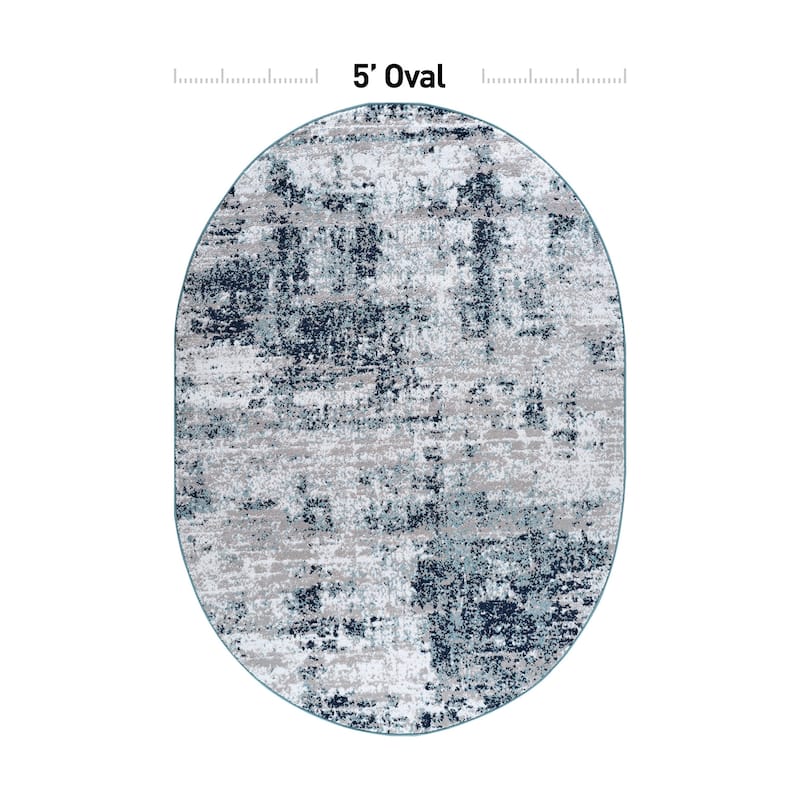 World Rug Gallery Distressed Abstract Area Rug