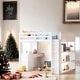 preview thumbnail 14 of 24, Elegant Design Full Size Muti-Functional Loft Bed with Ladder, Shelves, and Desk White