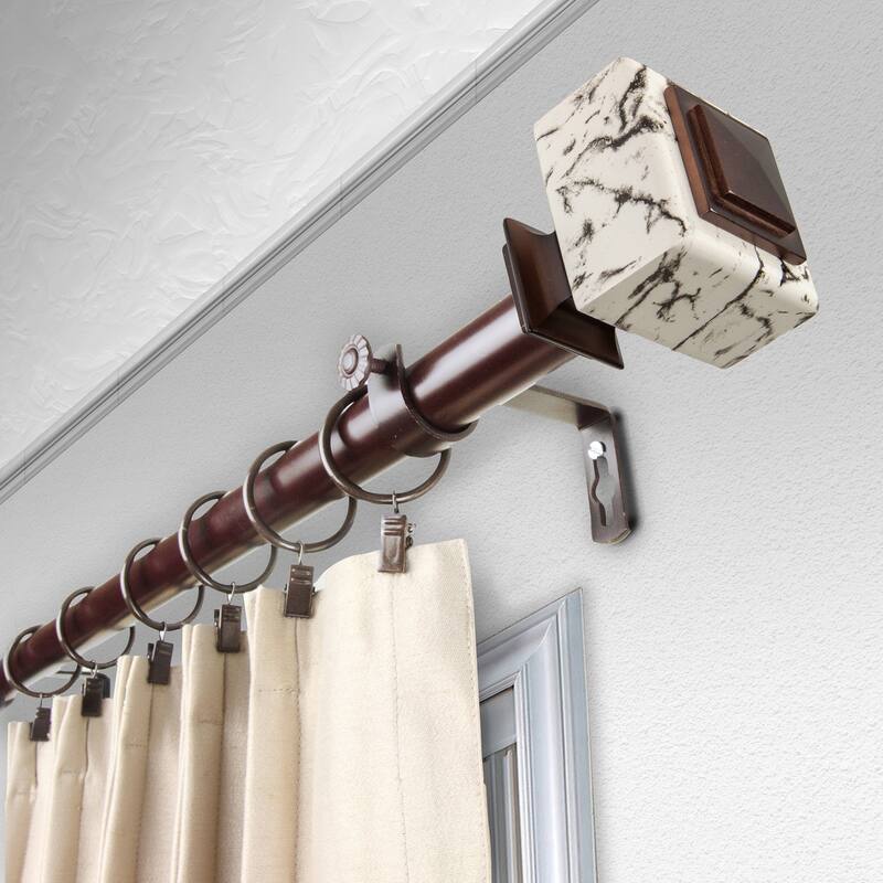 Corinne 1" Single Curtain Rod - Elegant Steel Drapery Rod for Living Room, Bedroom & More - 170