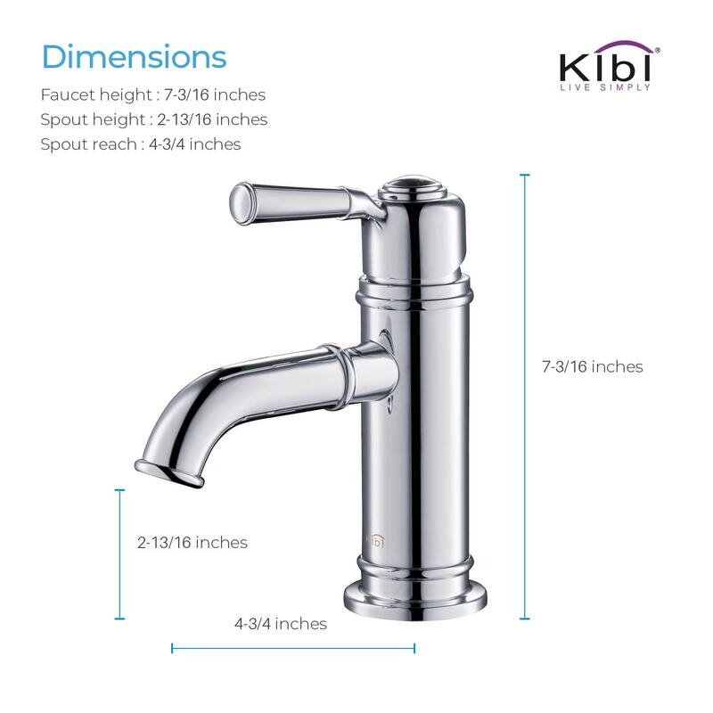 Solid Brass Single Handle Bathroom Vanity Sink Faucet with Water Hose