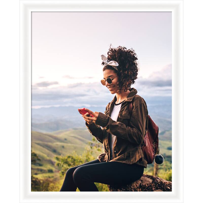 Oliver Narrow Framed Picture Frame, Photo Frame - 22x28 - Oliver White Narrow