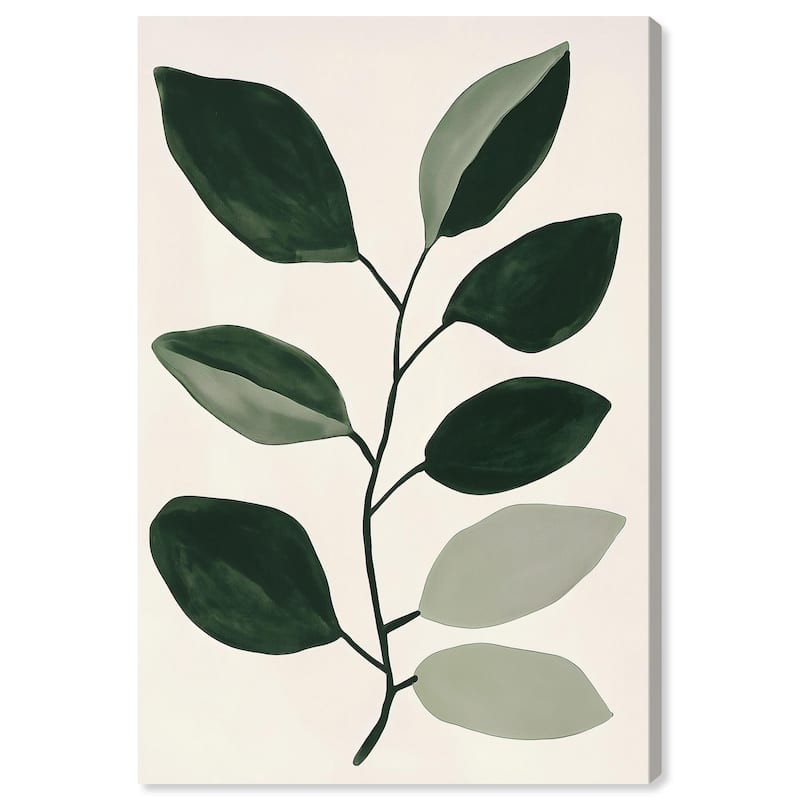 Green and Grey Branch I Canvas by Art Remedy, Gallery Wrapped - 20" x 30"