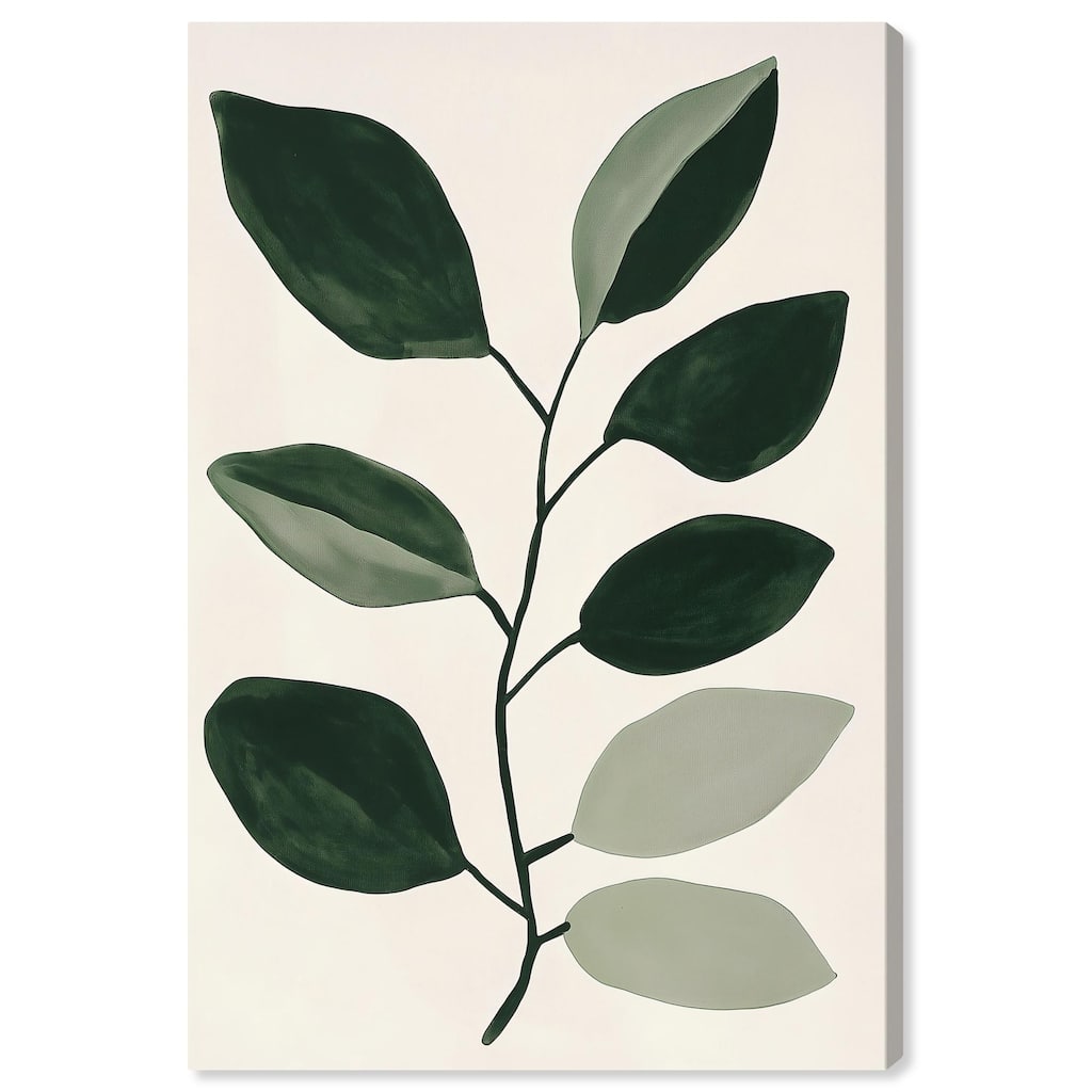 Green and Grey Branch I Canvas by Art Remedy, Gallery Wrapped