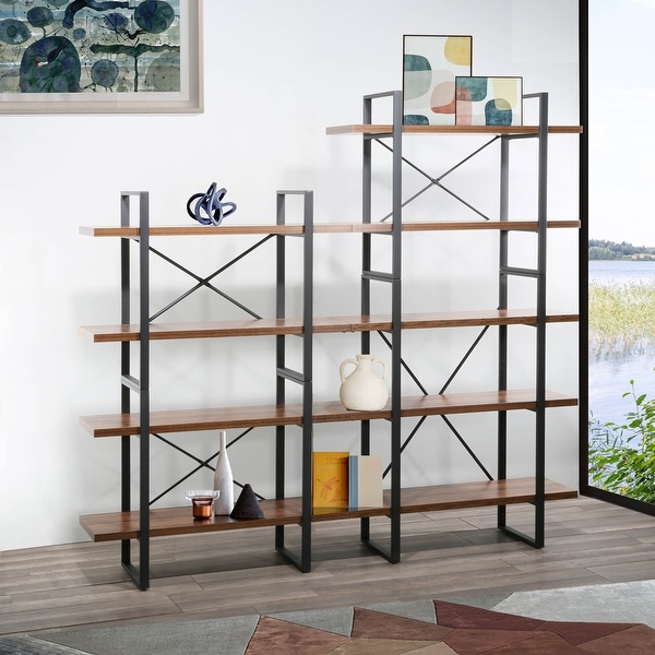 Walnut etagere new arrivals bookcase