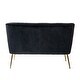 preview thumbnail 64 of 113, Monica Mid-century Channel Tufted Upholstered Loveseat