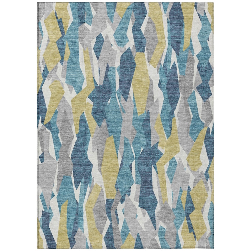 Machine Washable Indoor/ Outdoor Contemporary Dylan Chantille Rug