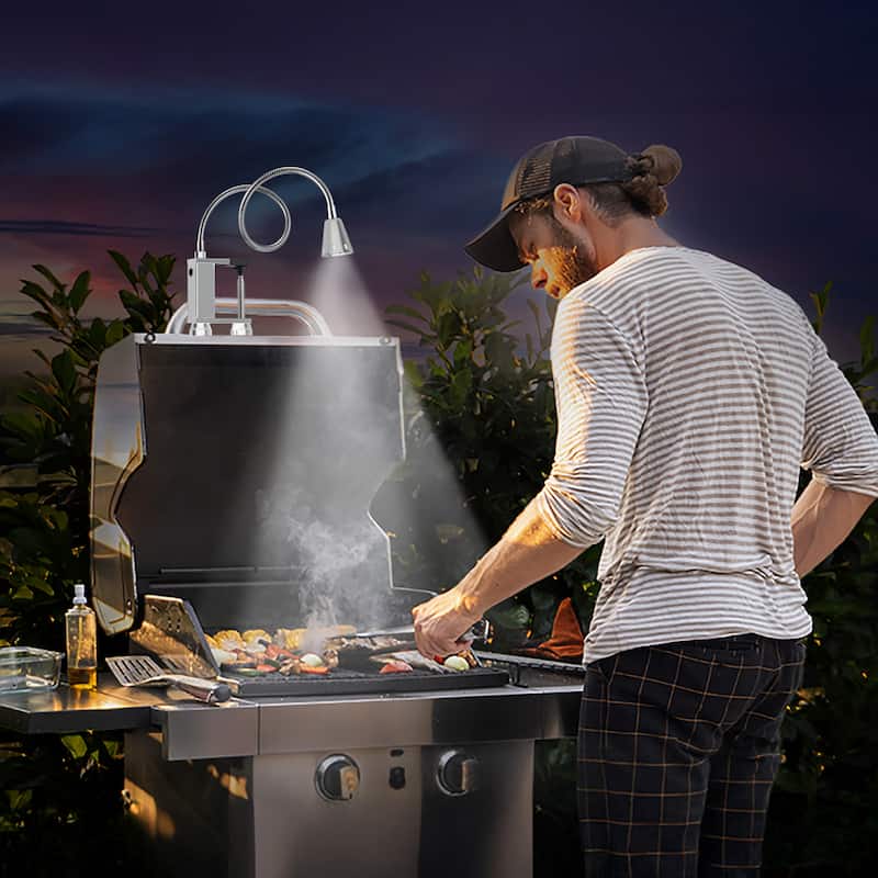 LED Concepts 360 Degree Flexible Gooseneck BBQ Grill LED Lights with Magnetic Base - Weather Resistant