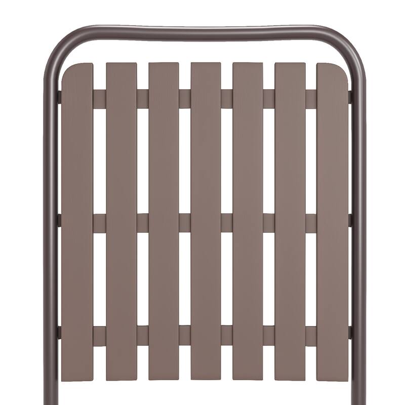 2-Piece Folding Chair, No Assembly Required, 350lb Capacity, Rust-Resistant & Stain-Proof for Balcony/Garde