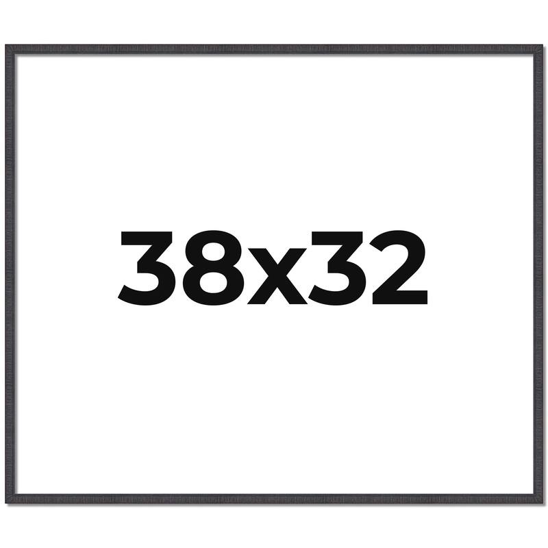 38x32 Frame Brown Solid Wood Picture Frame - Complete Modern Photo