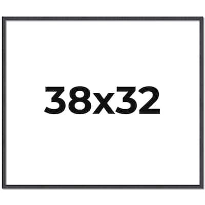38x32 Frame Brown Solid Wood Picture Frame - Complete Modern Photo