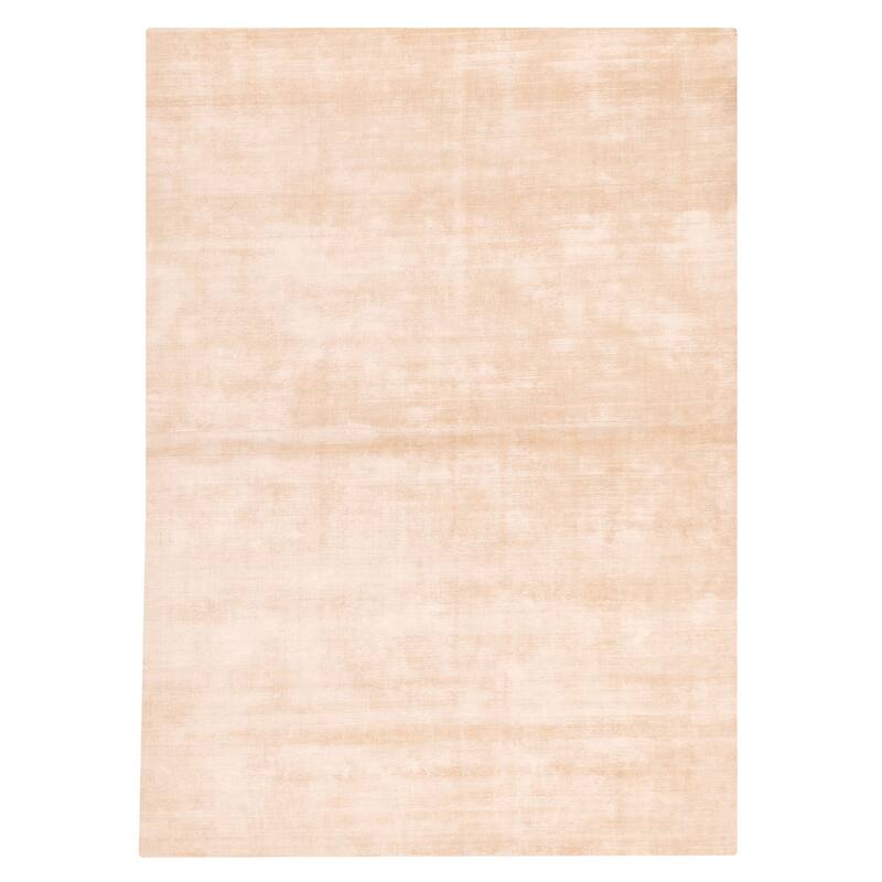 ECARPETGALLERY Hand Loomed Loreto Ivory Viscose Rug - 5'7 x 7'10