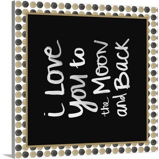 "Moon Gold And Black" Canvas Wall Art - Bed Bath & Beyond - 16888923
