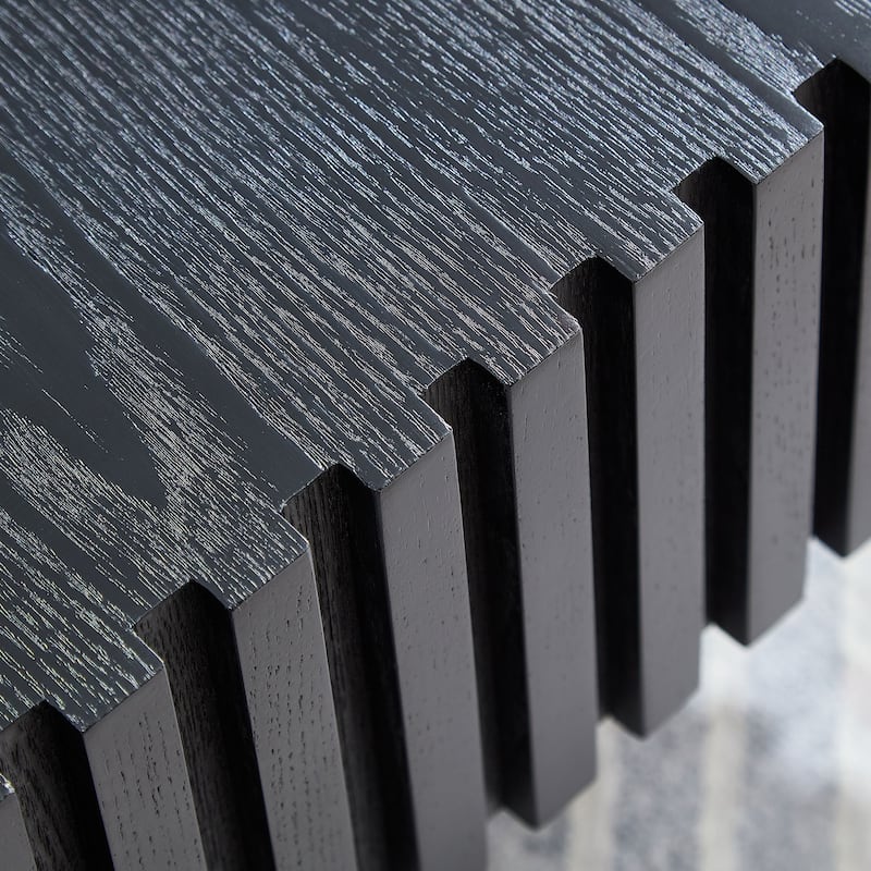 Modern Handcraft Square Coffee Table with Fluted Design