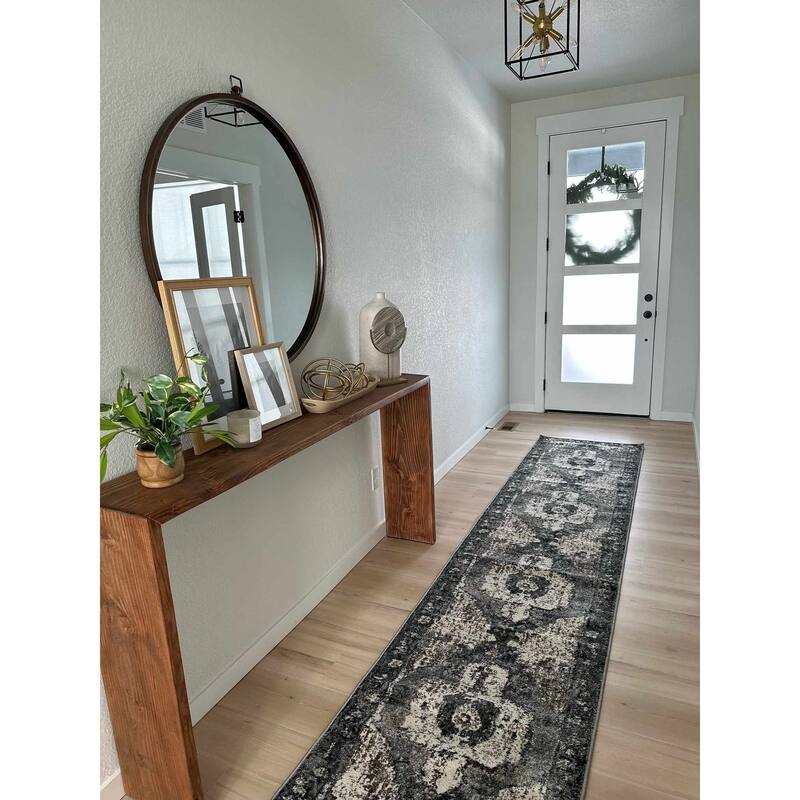 Hauteloom Newalla Living Room, Bedroom Area Rug - Camel, Charcoal, Dark Brown - 12' x 15'