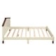 preview thumbnail 9 of 7, Cream+Walnut Full Cute Wooden Platform Bed with House-Shaped Headboard